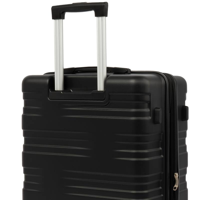 Black Single Luggage Carry on Luggage ABS 24" with Hardside Expandable